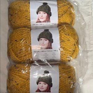 Pack of 3 Skeins Premier Serenity Chunky Yarn in Color Mustard